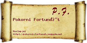 Pokorni Fortunát névjegykártya